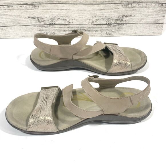 Abeo Bliss Post Metallic Leather Walking Comfort Sandals Size 9 Women’s - Picture 9 of 15